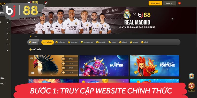 Bước 1: Truy Cập Website Chính Thức