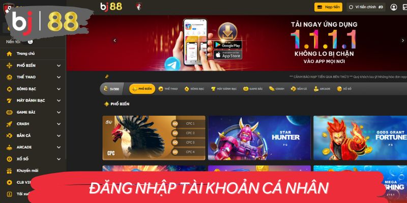Đăng Nhập Tài Khoản Cá Nhân