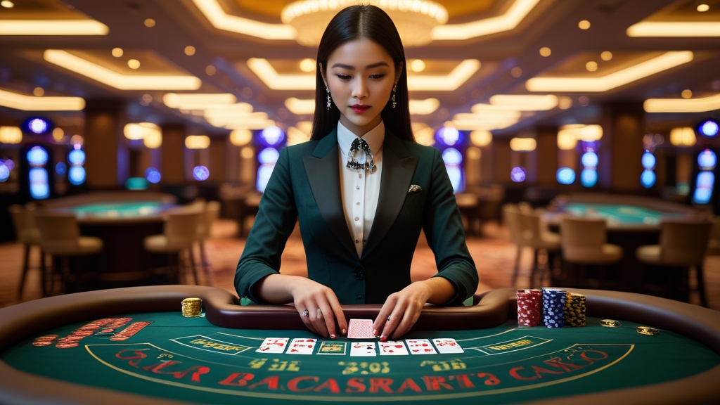 Sòng bài KKWIN dealer xinh đẹp baccarat